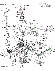 Replacement Parts parts for Craftsman Lawn & Garden Engine 143276412 from AppliancePartsPros.com