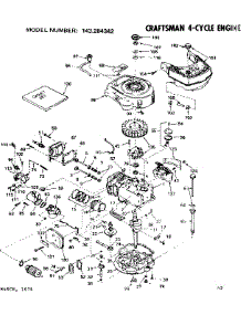 Replacement Parts parts for Craftsman Lawn & Garden Engine 143284342 from AppliancePartsPros.com