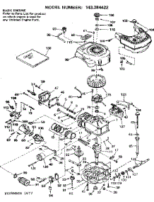 Replacement Parts parts for Craftsman Lawn & Garden Engine 143284422 from AppliancePartsPros.com