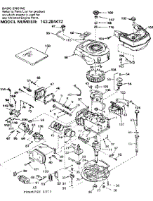 Replacement Parts parts for Craftsman Lawn & Garden Engine 143284472 from AppliancePartsPros.com