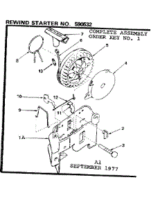 Rewind Starter parts for Craftsman Lawn & Garden Engine 143284532 from AppliancePartsPros.com