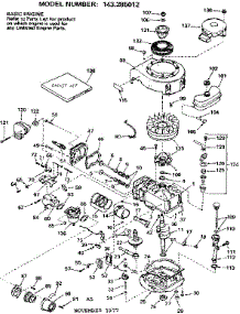 Replacement Parts parts for Craftsman Lawn & Garden Engine 143285012 from AppliancePartsPros.com