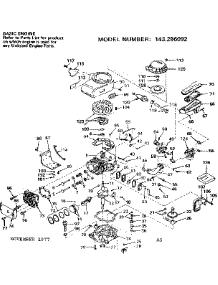 Replacement Parts parts for Craftsman Lawn & Garden Engine 143286092 from AppliancePartsPros.com