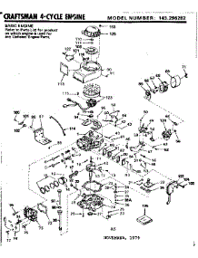Replacement Parts parts for Craftsman Lawn & Garden Engine 143296262 from AppliancePartsPros.com