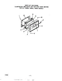Oven Door parts for Roper Gas Range 1433*2A from AppliancePartsPros.com