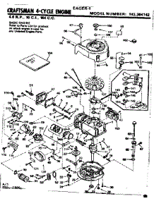 Engine parts for Craftsman Lawn & Garden Engine 143304142 from AppliancePartsPros.com