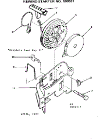 Rewind Starter parts for Craftsman Lawn & Garden Engine 143304162 from AppliancePartsPros.com
