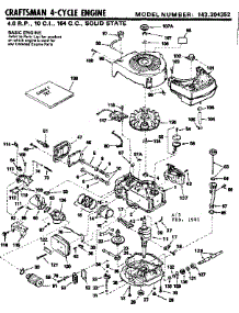 Replacement Parts parts for Craftsman Lawn & Garden Engine 143304352 from AppliancePartsPros.com