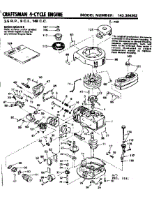 Replacement Parts parts for Craftsman Lawn & Garden Engine 143304362 from AppliancePartsPros.com