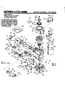 Replacement Parts parts for Craftsman Lawn & Garden Engine 143305062 from AppliancePartsPros.com