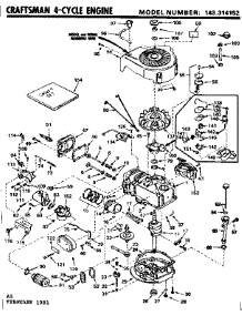 Replacement Parts parts for Craftsman Lawn & Garden Engine 143314152 from AppliancePartsPros.com