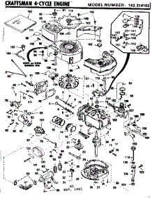Replacement Parts parts for Craftsman Lawn & Garden Engine 143314192 from AppliancePartsPros.com