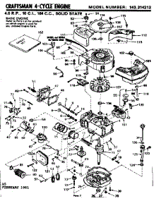 Replacement Parts parts for Craftsman Lawn & Garden Engine 143314212 from AppliancePartsPros.com