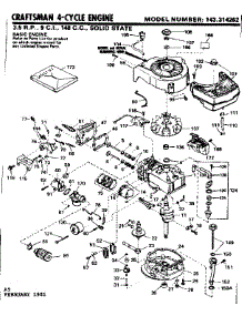 Replacement Parts parts for Craftsman Lawn & Garden Engine 143314262 from AppliancePartsPros.com