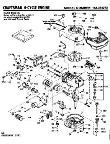 Replacement Parts parts for Craftsman Lawn & Garden Engine 143314272 from AppliancePartsPros.com