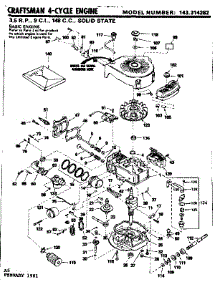 Replacement Parts parts for Craftsman Lawn & Garden Engine 143314282 from AppliancePartsPros.com