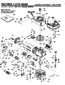 Replacement Parts parts for Craftsman Lawn & Garden Engine 143314502 from AppliancePartsPros.com