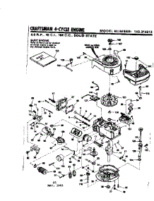 Replacement Parts parts for Craftsman Lawn & Garden Engine 143314512 from AppliancePartsPros.com