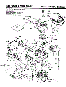 Replacement Parts parts for Craftsman Lawn & Garden Engine 143314632 from AppliancePartsPros.com
