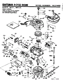 Replacement Parts parts for Craftsman Lawn & Garden Engine 143314692 from AppliancePartsPros.com