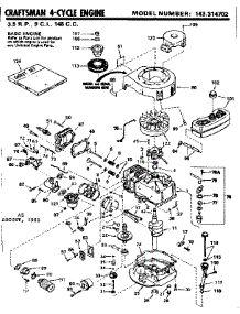 Replacement Parts parts for Craftsman Lawn & Garden Engine 143314702 from AppliancePartsPros.com
