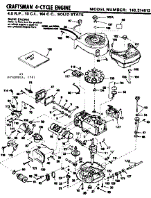 Replacement Parts parts for Craftsman Lawn & Garden Engine 143314812 from AppliancePartsPros.com