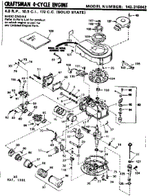 Replacement Parts parts for Craftsman Lawn & Garden Engine 143315042 from AppliancePartsPros.com
