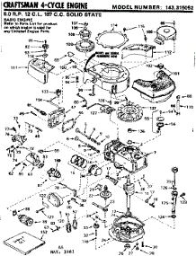 Replacement Parts parts for Craftsman Lawn & Garden Engine 143315052 from AppliancePartsPros.com