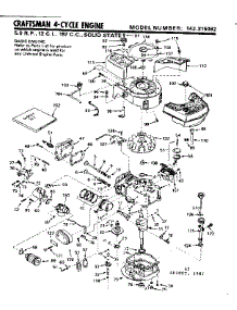 Replacement Parts parts for Craftsman Lawn & Garden Engine 143315082 from AppliancePartsPros.com