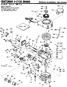 Replacement Parts parts for Craftsman Lawn & Garden Engine 143315102 from AppliancePartsPros.com