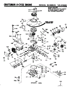 Replacement Parts parts for Craftsman Lawn & Garden Engine 143316022 from AppliancePartsPros.com