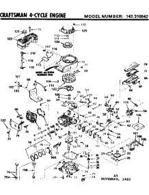 Replacement Parts parts for Craftsman Lawn & Garden Engine 143316042 from AppliancePartsPros.com