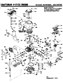 Replacement Parts parts for Craftsman Lawn & Garden Engine 143316162 from AppliancePartsPros.com