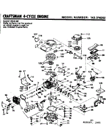 Replacement Parts parts for Craftsman Lawn & Garden Engine 143316252 from AppliancePartsPros.com