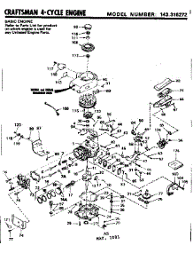 Replacement Parts parts for Craftsman Lawn & Garden Engine 143316272 from AppliancePartsPros.com