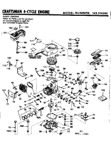 Replacement Parts parts for Craftsman Lawn & Garden Engine 143316282 from AppliancePartsPros.com