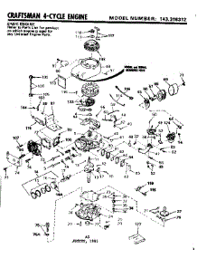 Replacement Parts parts for Craftsman Lawn & Garden Engine 143316312 from AppliancePartsPros.com