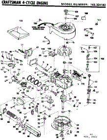 Replacement Parts parts for Craftsman Lawn & Garden Engine 143324182 from AppliancePartsPros.com
