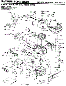 Replacement Parts parts for Craftsman Lawn & Garden Engine 143324212 from AppliancePartsPros.com
