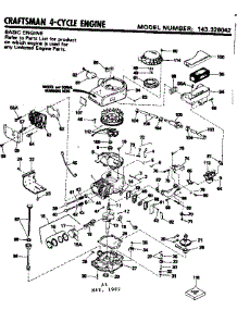 Replacement Parts parts for Craftsman Lawn & Garden Engine 143326042 from AppliancePartsPros.com