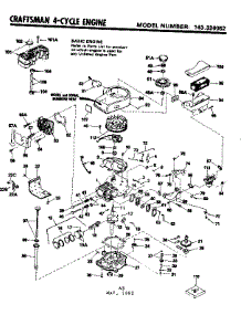 Replacement Parts parts for Craftsman Lawn & Garden Engine 143326052 from AppliancePartsPros.com