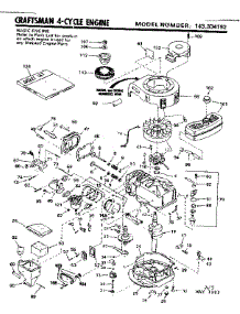 Replacement Parts parts for Craftsman Lawn & Garden Engine 143334192 from AppliancePartsPros.com