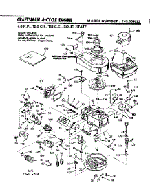 Replacement Parts parts for Craftsman Lawn & Garden Engine 143334222 from AppliancePartsPros.com
