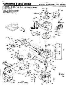 Replacement Parts parts for Craftsman Lawn & Garden Engine 143334362 from AppliancePartsPros.com