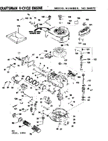 Replacement Parts parts for Craftsman Lawn & Garden Engine 143344072 from AppliancePartsPros.com