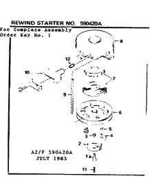 Rewind Starter parts for Craftsman Lawn & Garden Engine 143344102 from AppliancePartsPros.com