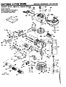 Replacement Parts parts for Craftsman Lawn & Garden Engine 143344192 from AppliancePartsPros.com