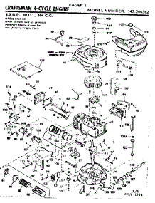 Replacement Parts parts for Craftsman Lawn & Garden Engine 143344362 from AppliancePartsPros.com