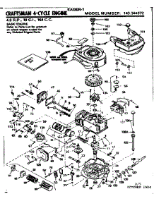 Replacement Parts parts for Craftsman Lawn & Garden Engine 143344372 from AppliancePartsPros.com
