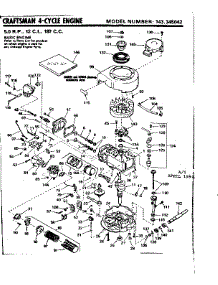 Replacement Parts parts for Craftsman Lawn & Garden Engine 143345042 from AppliancePartsPros.com